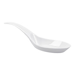 Mini Serve White Plastic Wave Spoon - 5