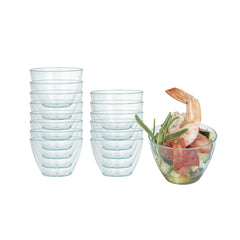 Mini Serve 2 oz Round Seagreen Plastic Mini Tasting Bowl - 2
