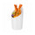 Mini Serve 2 oz Round White Plastic Incline Shot Glass - 1 3/4" x 1 3/4" x 3 1/4" - 100 count box