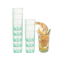 Mini Serve 2 oz Round Seagreen Plastic Cannello Shot Glass - 1 1/2