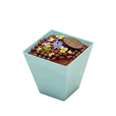 Mini Serve 2 oz Square Baby Blue Plastic Mini Kova Cup - Limited Edition - 2