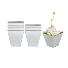 Mini Serve 2 oz Square Smoked Gray Plastic Mini Kova Cup - 2