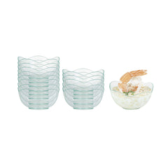 Mini Serve 2 oz Round Seagreen Plastic Le Fleur Cup - 2 1/4