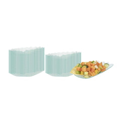 Mini Serve Seagreen Plastic Mini Coquille Plate - 3 1/4