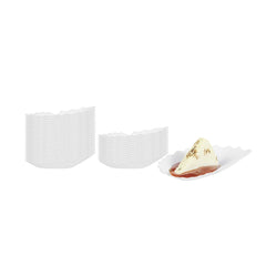 Mini Serve White Plastic Mini Coquille Plate - 3 1/4