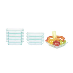 Mini Serve Square Seagreen Plastic Mini Modern Plate - 2 1/2