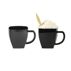 5 oz Square Black Plastic Cafe Cup - 2 1/2