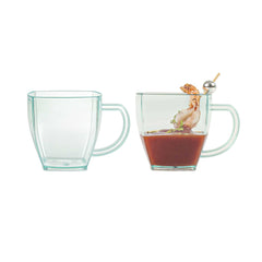 Restpresso 5 oz Square Seagreen Plastic Cafe Cup - 2 1/2