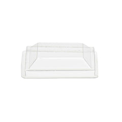 Mini Serve Square Clear Plastic Lid - Fits Tall Geometric Cup - 100 count box