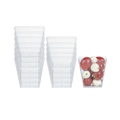 Mini Serve 8 oz Square Clear Plastic Large Kova Cup - 2 3/4