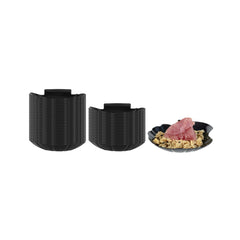 Mini Serve Black Plastic Shell Plate - 3 1/4