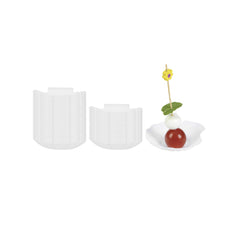 Mini Serve White Plastic Shell Plate - 3 1/4
