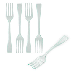 Mini Serve Seagreen Plastic Mini Fork - 4