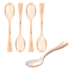 Mini Serve Rose Gold Plastic Mini Spoon - 4