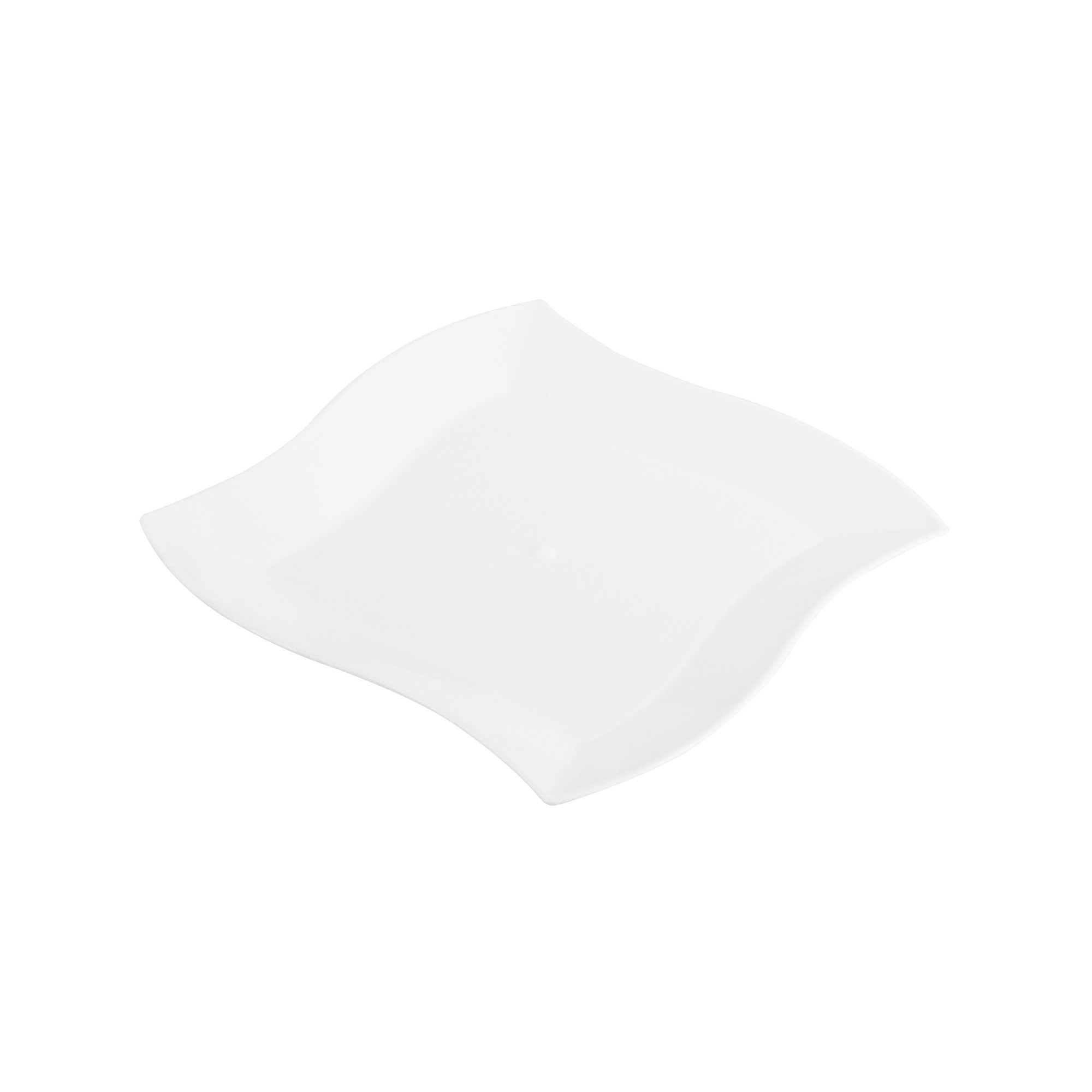 Maxi Serve Square White Plastic Medium Aqua Plate - 7" x 7" x 1/2" - 100 count box