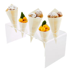 Cone Tek Clear Plastic Plateau Cone Stand - 8 slots - 12 1/2