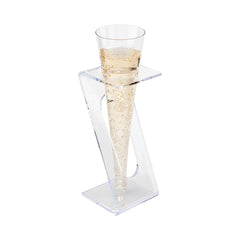 Bev Tek Clear Plastic Individual Champagne Flute Stand - 6