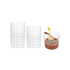Mini Serve 6 oz Round Clear Plastic Cylindro Cup - 2 1/4