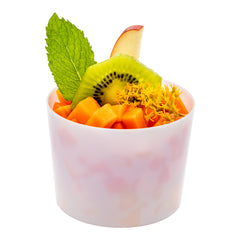 Mini Serve 6 oz Round White Plastic Cylindro Cup - 2 1/4
