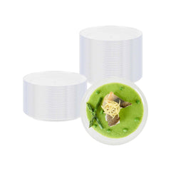 Maxi Serve Round Clear Plastic Medium Elegant Plate - 7