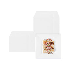 Maxi Serve Square White Plastic Medium Plate - 8 1/4