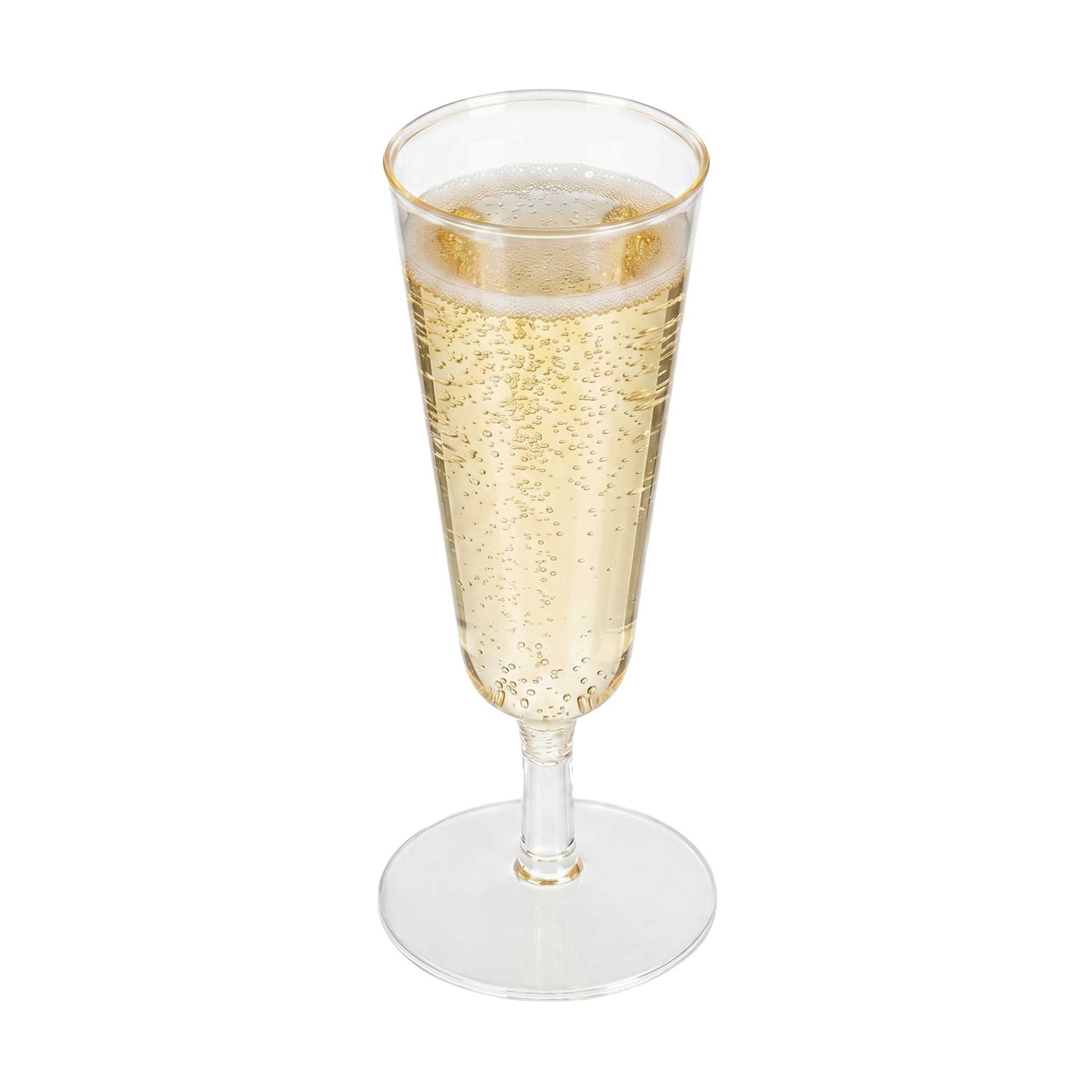 Bev Tek 2 oz Round Clear Plastic Mini Champagne Glass - 2" x 2" x 5" - 100 count box