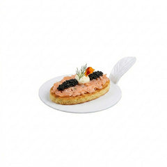 Pastry Tek Round White Plastic Pastry Pallet - 3