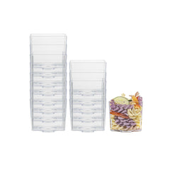 Mini Serve 5 oz Square Clear Plastic Large Quadrato Cube - 2 1/4