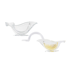 Met Lux 2 oz Clear Plastic Press Art Lemon and Lime Squeezer - 4 3/4