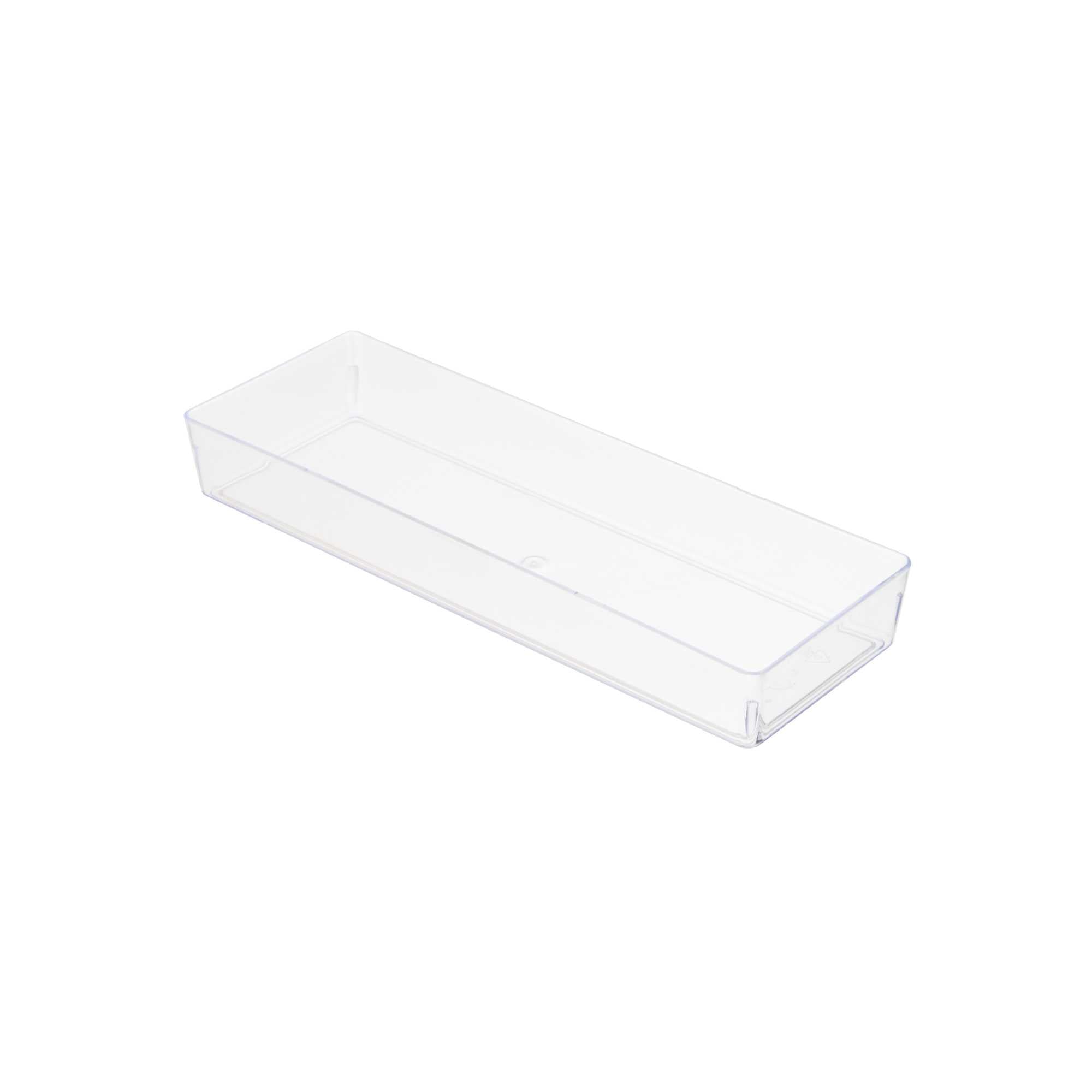 Mini Serve Rectangle Clear Plastic Modern Plate - 5 1/4" x 1 3/4" x 3/4" - 100 count box