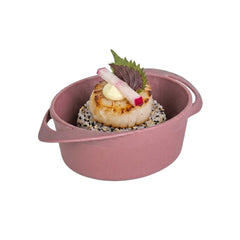 Mini Serve 3 oz Round Red Plastic Mini Infinity Pot - 3 3/4