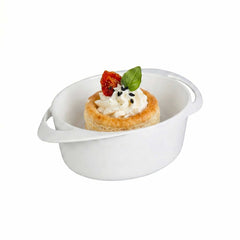 3 oz Round White Plastic Mini Infinity Pot - 3 3/4