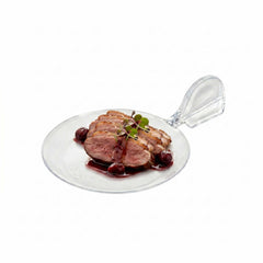 Mini Serve Fish Clear Plastic Tasting Plate - 3 3/4