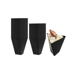 Mini Serve 4 oz Black Plastic Torcente Dessert Cup - 3