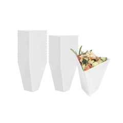 Mini Serve 4 oz White Plastic Torcente Dessert Cup - 3