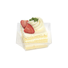 Mini Serve 7 oz Square Clear Plastic Small Girata Bowl - 4