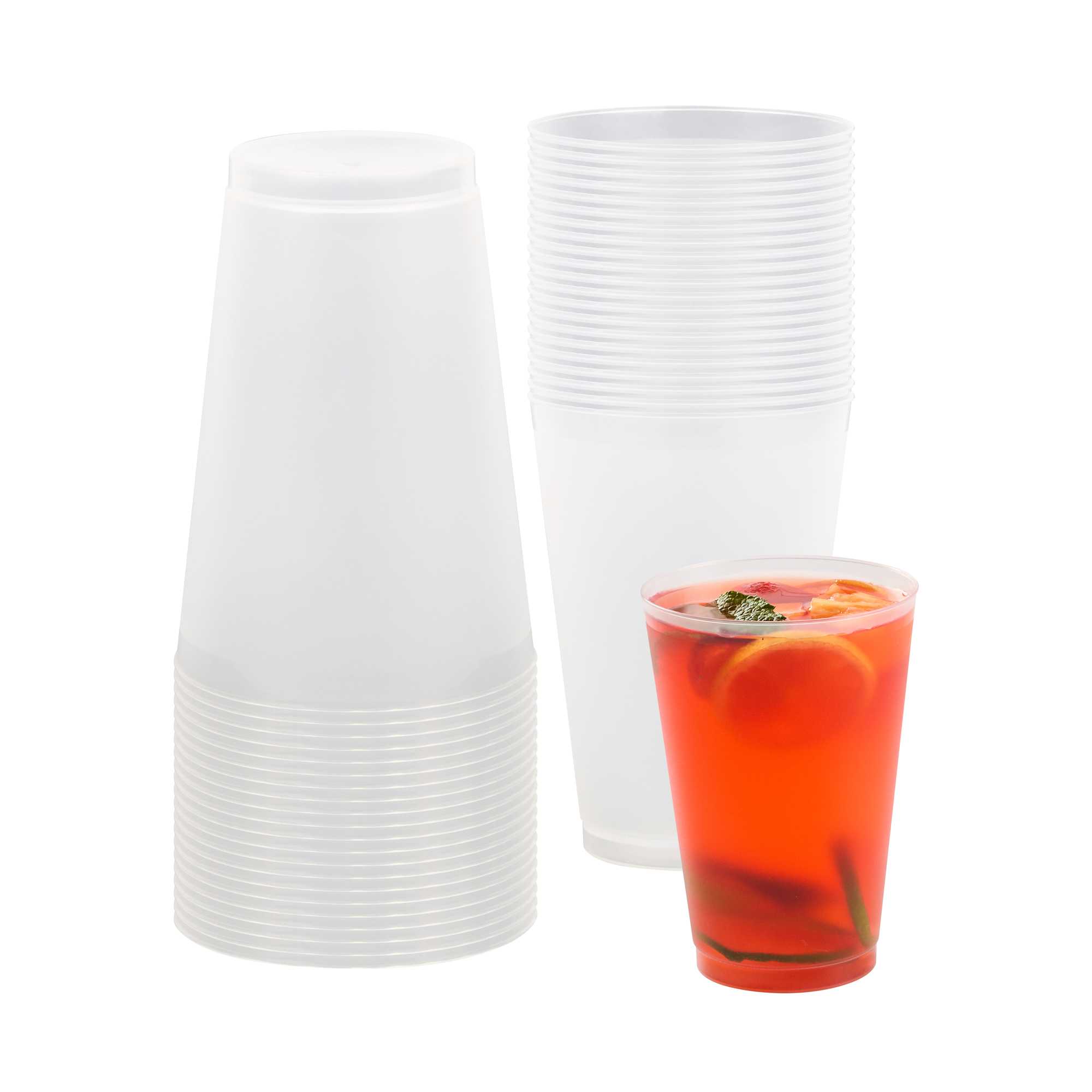 Flexi Grip 20 oz Round Frosted Plastic Cup - 3 3/4" x 3 3/4" x 5 1/4" - 500 count box