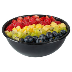 Maxi Serve 18 oz Round Black Plastic Salad Bowl - 6