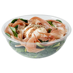 Maxi Serve 18 oz Round Clear Plastic Salad Bowl - 6
