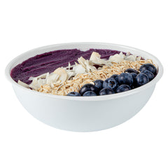 Maxi Serve 21 oz Round White Plastic Salad Bowl - 6 3/4