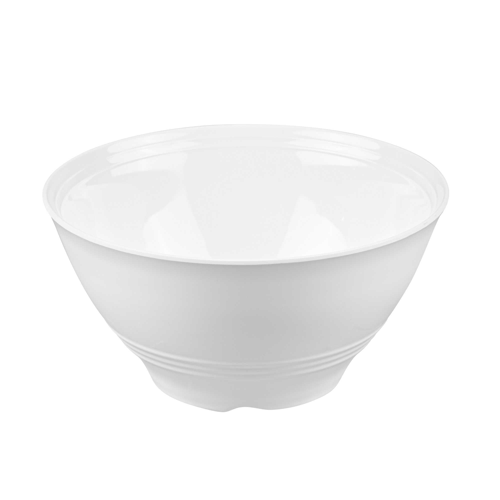 Voga 74 oz Round White Melamine Large Bowl - Incline - 8 1/2" x 8 1/2" x 4 1/4" - 10 count box