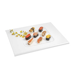 Voga Rectangle White Melamine Tray - 16 1/2