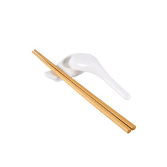 Voga White Melamine Chopstick and Spoon Rest - 3 1/2