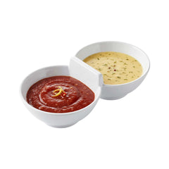 Voga 9 oz Round White Melamine Duo Set - 7 3/4