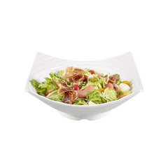 Voga 128 oz Square White Melamine Serving Bowl - Square Orb - 13