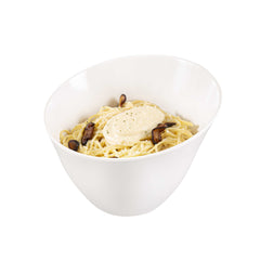 Voga 60 oz Round White Melamine Large Bowl - Incline Face - 8