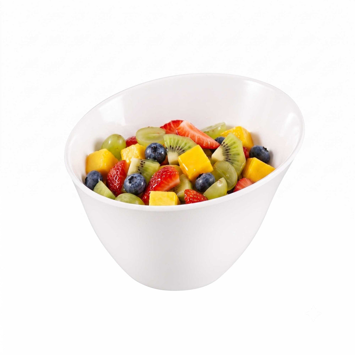 Voga 24 oz Round White Melamine Small Bowl - Incline Face - 6" x 6" x 3" - 2 count box
