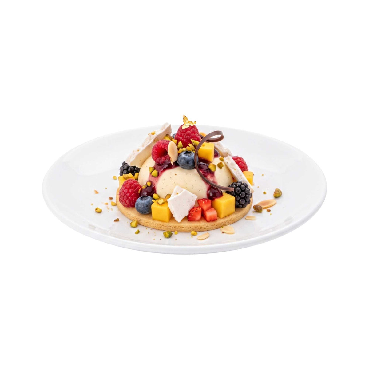 Voga Round White Melamine Small Plate - Classic, Rimless - 6" x 6" x 1" - 10 count box