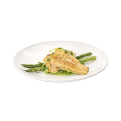 Voga Round White Melamine Medium Plate - Classic, Rimless - 8