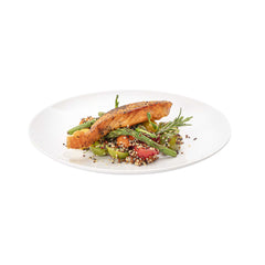 Voga Round White Melamine Large Plate - Classic, Rimless - 10